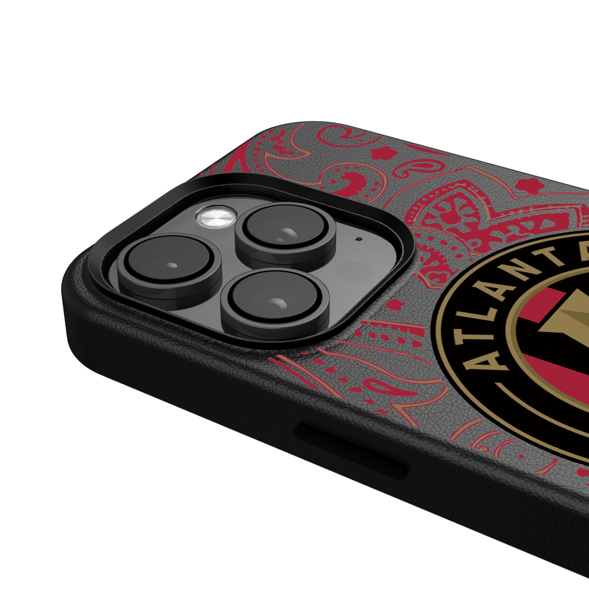 Atlanta United FC Paisley Pattern MagSafe Compatible iPhone Case for Apple iPhone 13/14/15 Pro Max - Perfect for Soccer Fans & Game Day Protection