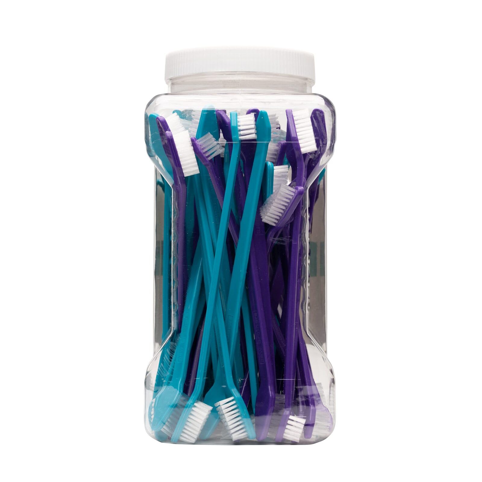 Dual-End Dog Toothbrush for Small & Large Dogs - 50 Pack | Pet Dental Care & Teeth Cleaning | Pink & Blue Puppy Essentials | Perfect for Daily Oral Hygiene & Vet Visits