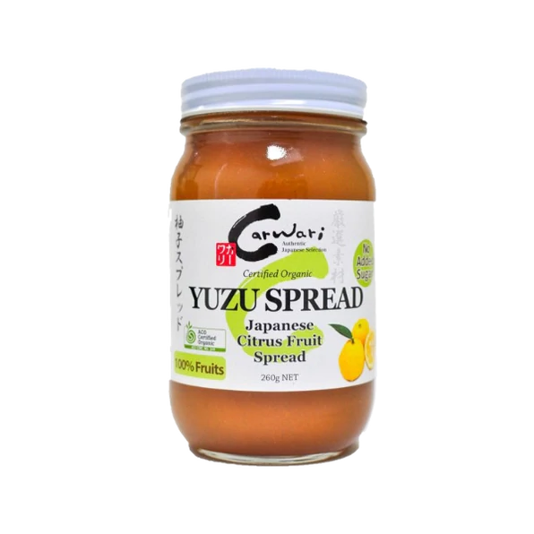 Organic Yuzu Fruit Spread by Carwari - Delicious & Natural Citrus Jam for Toast, Desserts & Baking - Gluten-Free & Vegan-Friendly