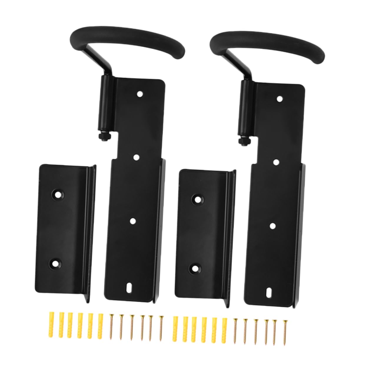 2-Pack Angoily Bike Hanger Hooks - Heavy Duty Plastic Bicycle Storage Rack for Garage, Wall Mounted Cycling Gear Organizer - Perfect for Bike Accessories, Helmets & Jackets Storage