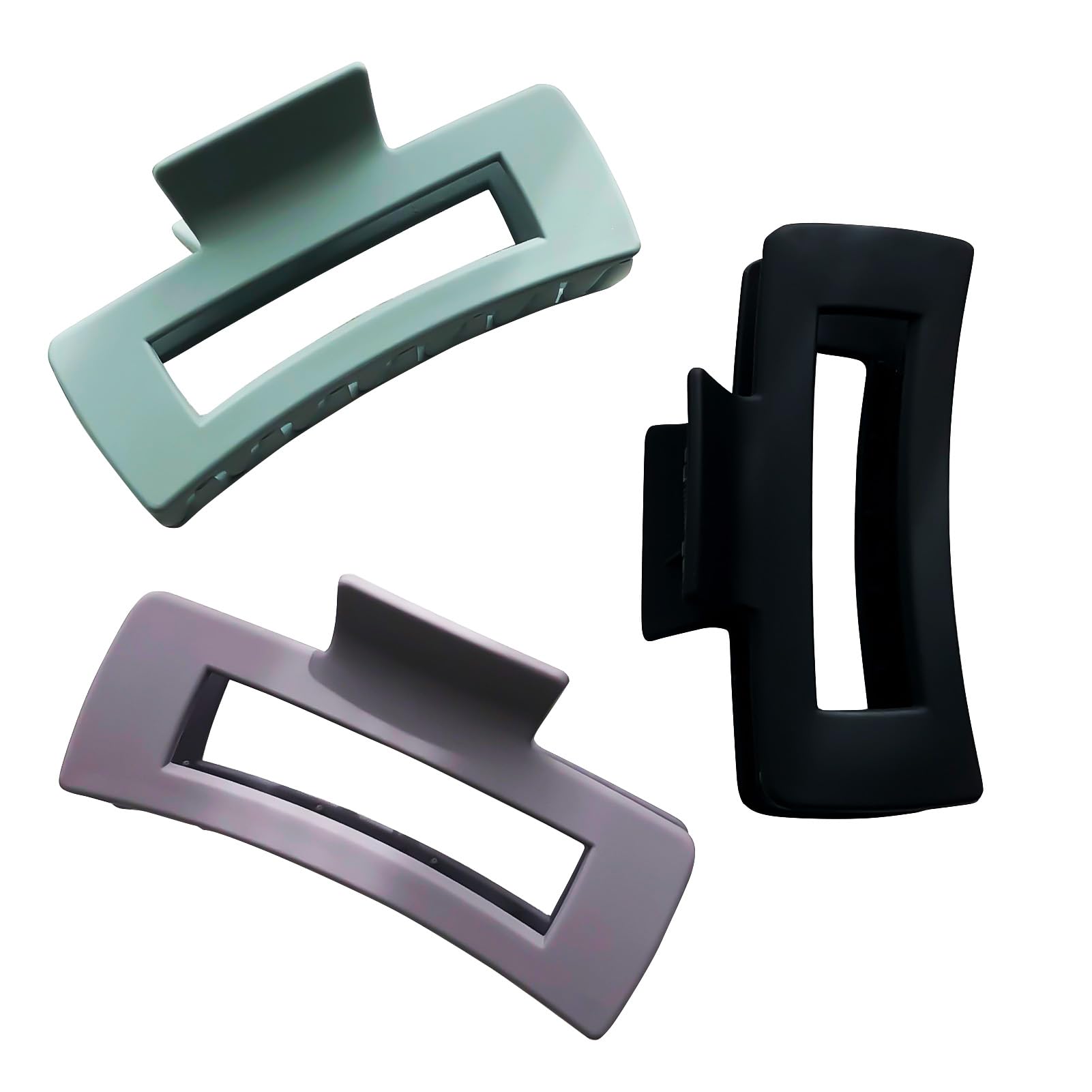 4 Inch Matte No Slip Large Hair Claw Clips for Women with Thick Hair - 3 Pack (3 Colors) | Perfect for Updos, Ponytails & Everyday Hairstyles