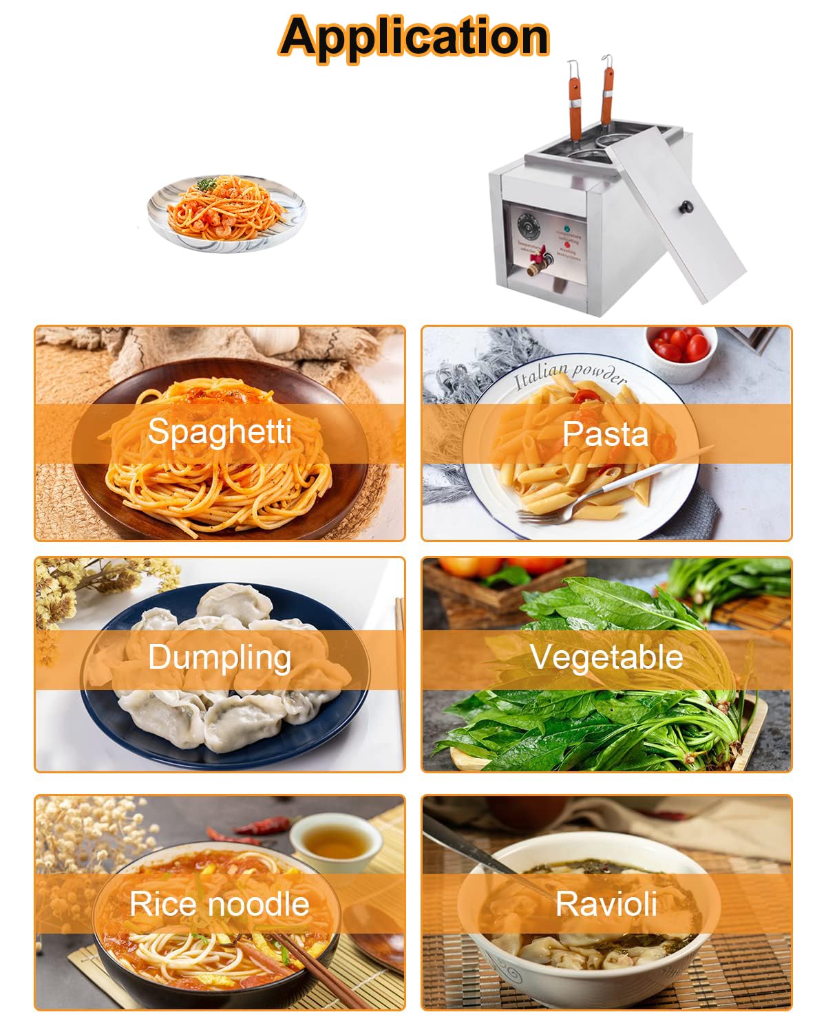 DYRABREST Commercial Electric Pasta Cooker - 2 Hole Noodle Cooking Machine with Stainless Steel Lid & Food-Grade Filters - 110V Pasta Maker for Noodles, Pasta, Dumplings & Soup - Perfect for Restaurants, Catering & Home Kitchens