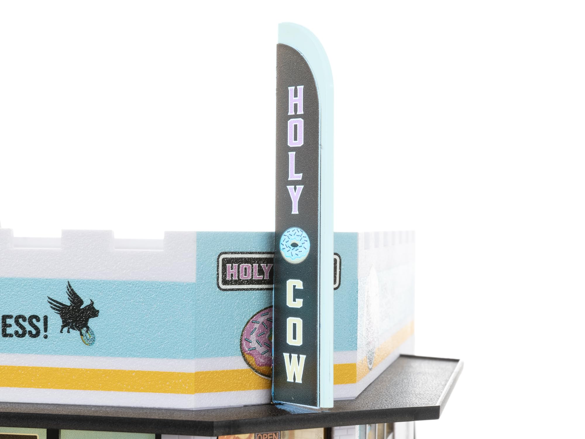 Lionel O Gauge Holy Cow Plug-Expand-Play Donuts & Coffee Shop Model Train Accessory - Perfect for Train Layouts, Collectors & Holiday Displays
