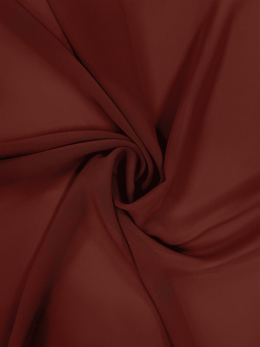Cinnamon Rose Chiffon Fabric - 1/2 Yard Cut | Soft Flowy Material for Dresses, Scarves & DIY Crafts