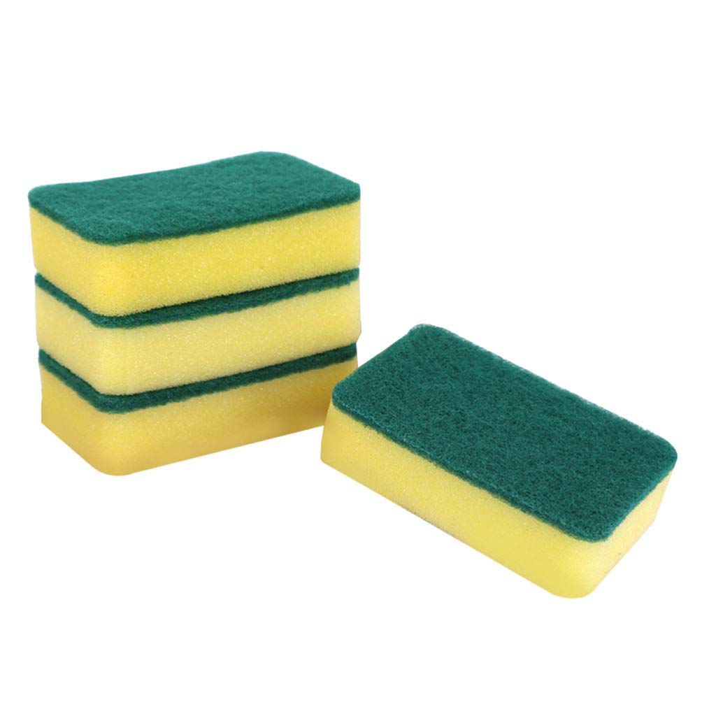12-Pack High-Density Sponge Scrub Pads - Non-Scratch Dishwashing Brushes & Cleaning Cloths for Pots, Pans & Dishes - Perfect for Kitchen Cleaning, Dish Washing & Household Chores