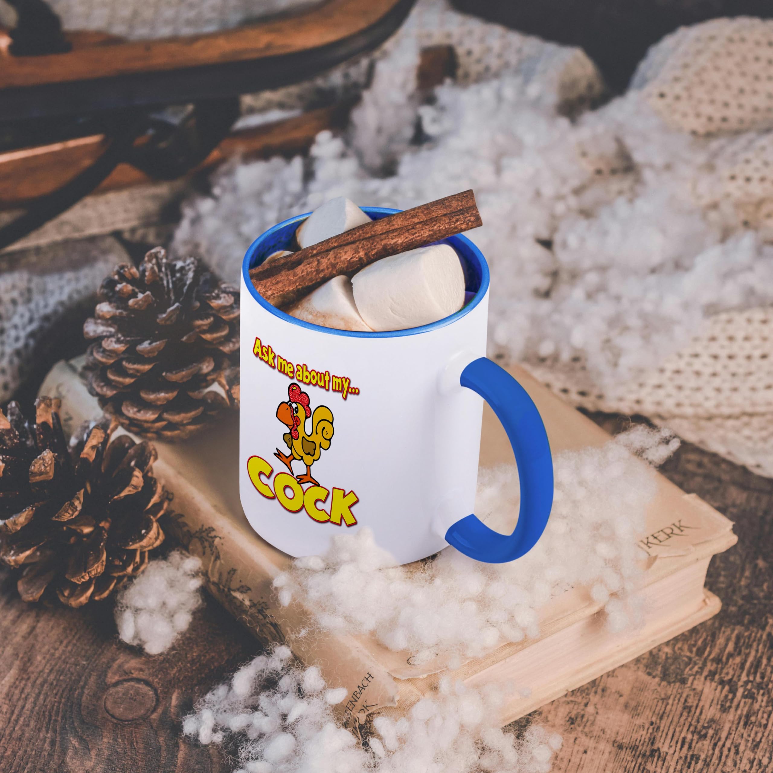 3D Rose Blue and White Ceramic Coffee Mug - 15 oz Insulated Travel Cup for Hot & Cold Drinks - Perfect for Home, Office, Camping & Gifts