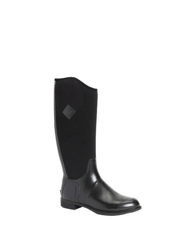 Muck Boot Women's Derby Tall Rubber Boots - Waterproof, Insulated for Cold Weather - Ideal for Farming, Gardening & Outdoor Work - Black