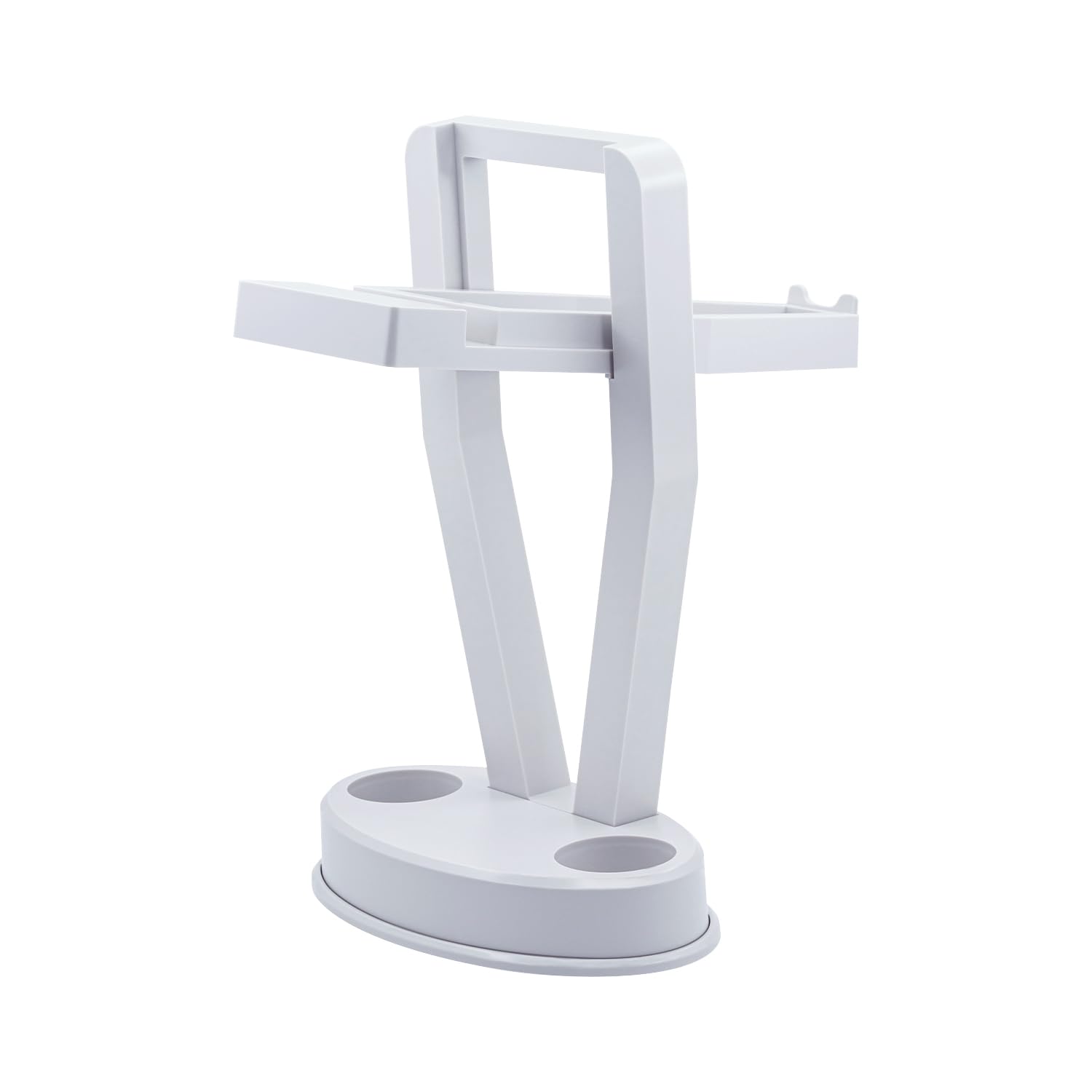 McBazel VR Stand - Universal Display Holder for Oculus Quest 2, Quest 3, PS VR & Touch Controllers - White - Perfect for Organized Gaming Setup & VR Accessories Storage