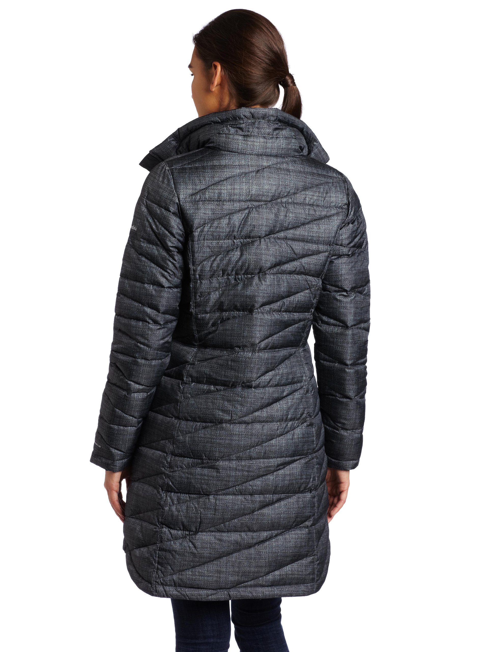 Columbia Women's Down Home Diva Long Jacket - Waterproof Winter Coat with Hood, Lightweight Insulated Puffer Jacket for Cold Weather - Perfect for Skiing, Snowboarding & Outdoor Adventures