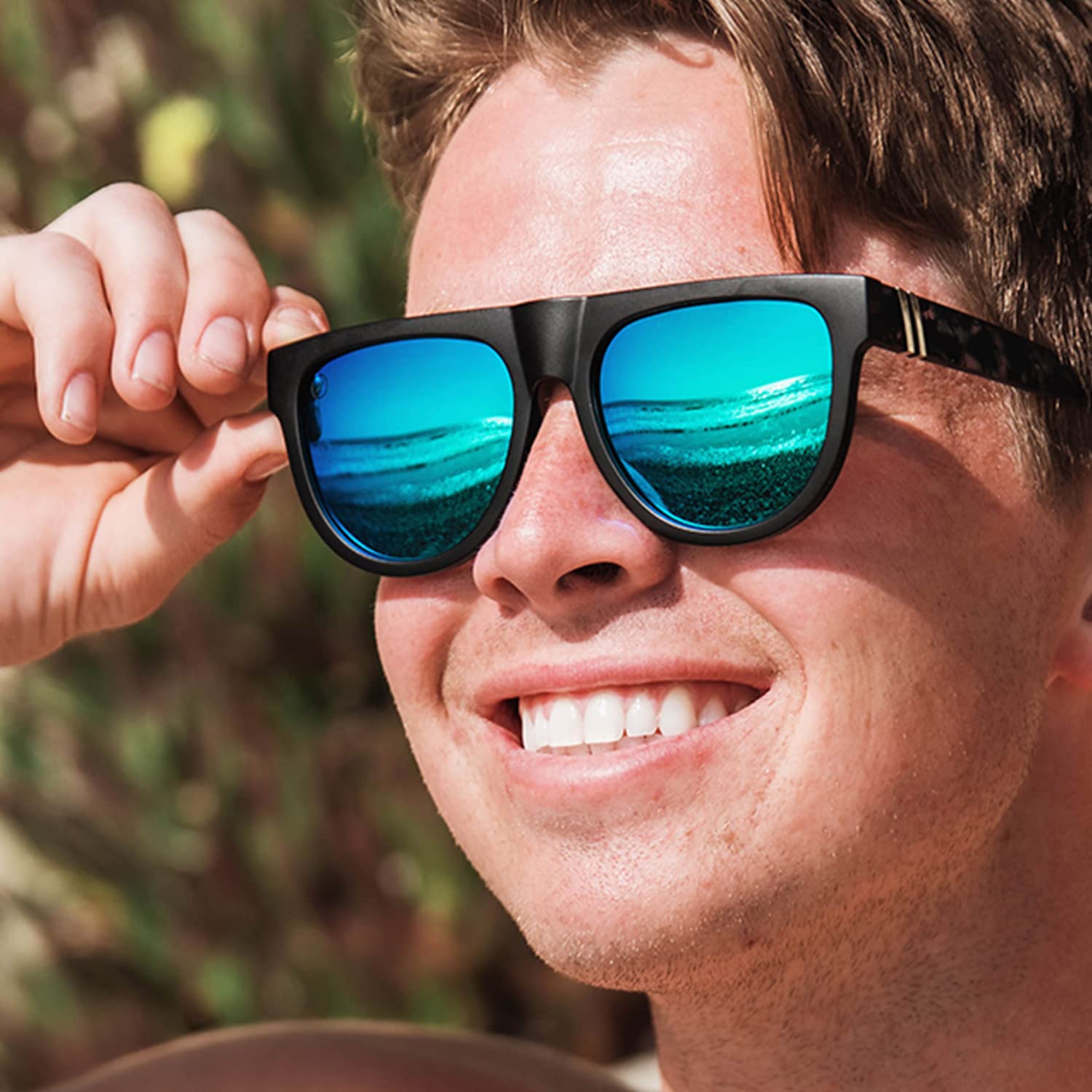 Blenders Eyewear Clover Polarized Sunglasses - Durable Lightweight Stylish UV400 Protection - Unisex Aviator Shades for Men & Women - Perfect for Driving, Cycling, Beach & Outdoor Activities
