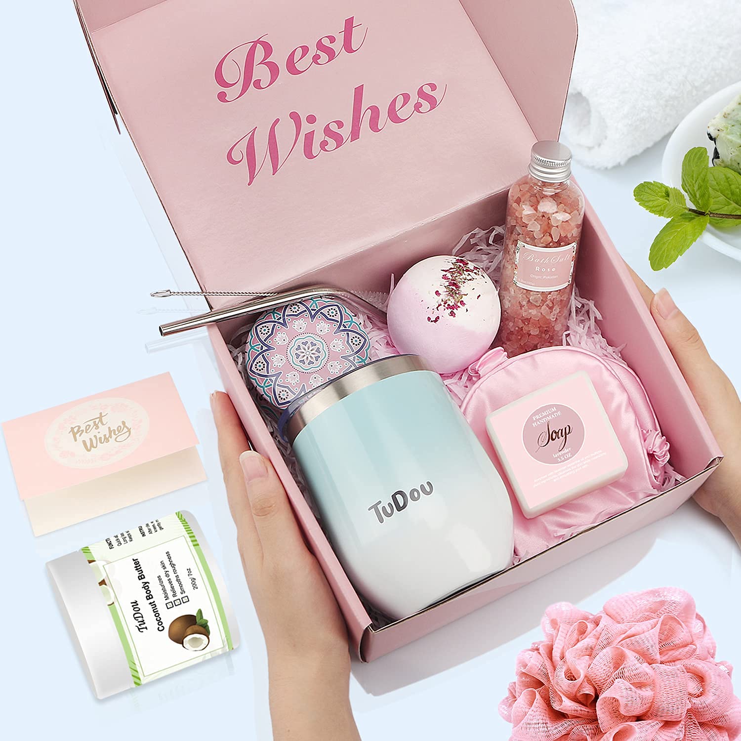 Premium Relaxation Spa Bath Gift Set for Women - Self Care Package with Birthday, Get Well Soon, Christmas Gifts for Her, Mum, Sister, Wife & Friends | Perfect for Home Spa Nights, Stress Relief & Pampering Moments