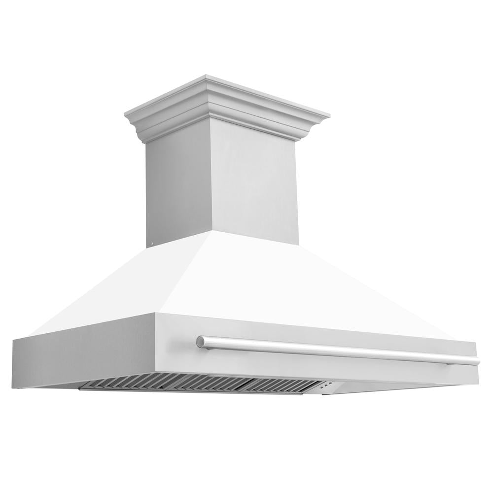 ZLINE 48 Inch Stainless Steel Range Hood with Stainless Steel Handle (8654STX 48) - Professional Kitchen Ventilation for Gas Stoves & Cooking Areas