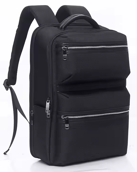 Travelite TL240915 15.6 Inch Laptop Backpack with USB Charging Port - Black | Water-Resistant College Backpack for Men & Women | Perfect for Work, School & Travel