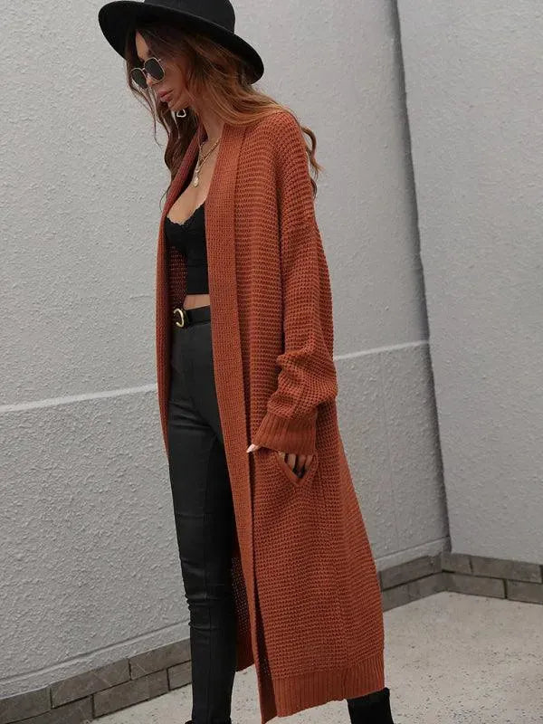 Cozy Knitted Loose Sweater Cardigan for Women - Soft Oversized Open Front Long Sleeve Pullover - Perfect for Fall, Winter & Casual Outings