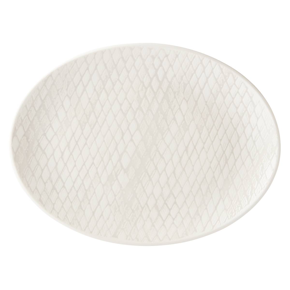 Textured Neutrals Dobby Platter - Stylish and Durable Tableware for Everyday Dining, Entertaining, and Home Decor