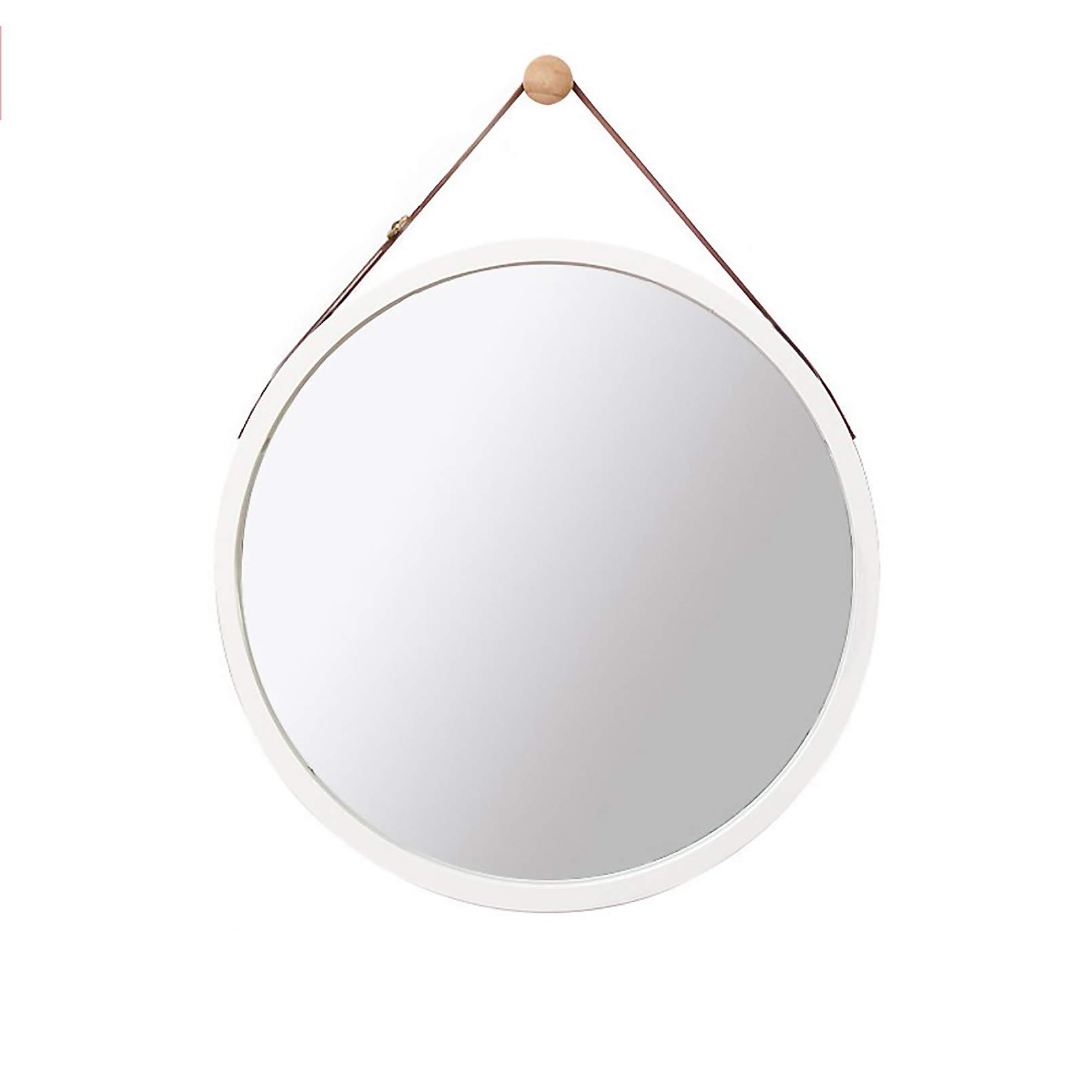 Round Bathroom Mirror with Bamboo Wood Frame - Wall Mounted Makeup Mirror for Bathroom, Vanity & Bedroom Decor - Decorative Hanging Wall Mirror (DW&HX) - Perfect for Home, Apartment, Hotel and Spa Decorations