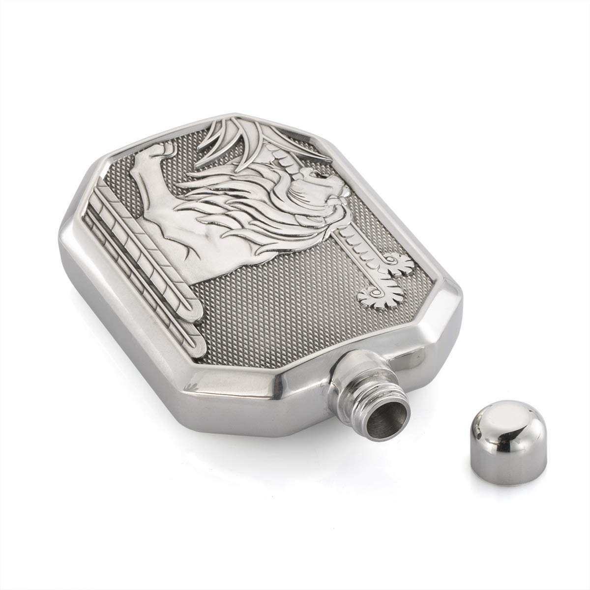 Royal Selangor Savannah Collection Pewter Lion Hip Flask - Handcrafted Luxury Flask for Whiskey & Liquor, Perfect for Gifts, Travel & Outdoor Adventures