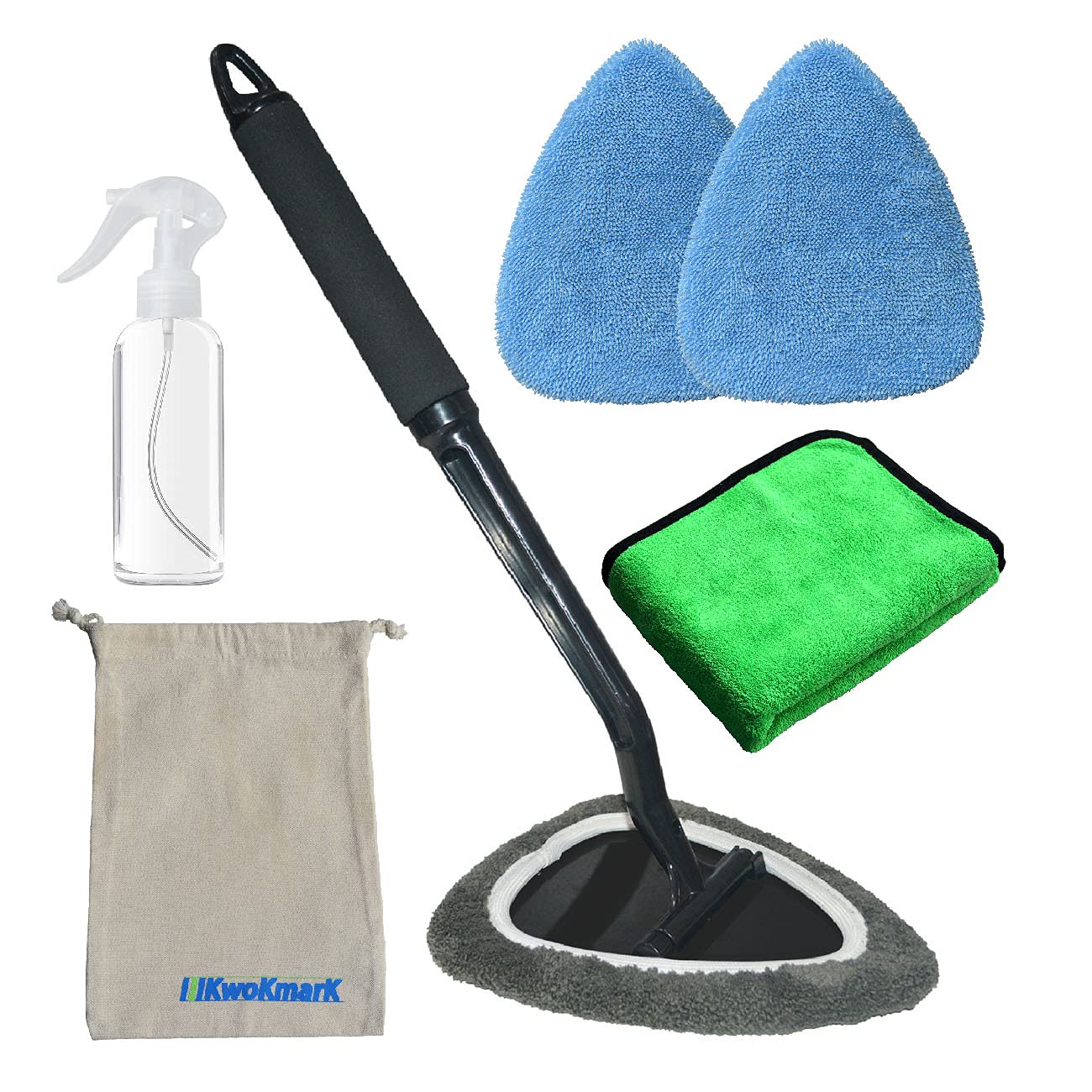 Car Windshield Cleaner Kit - 6Pcs Microfiber Brush & Towel Set for Auto Glass Cleaning