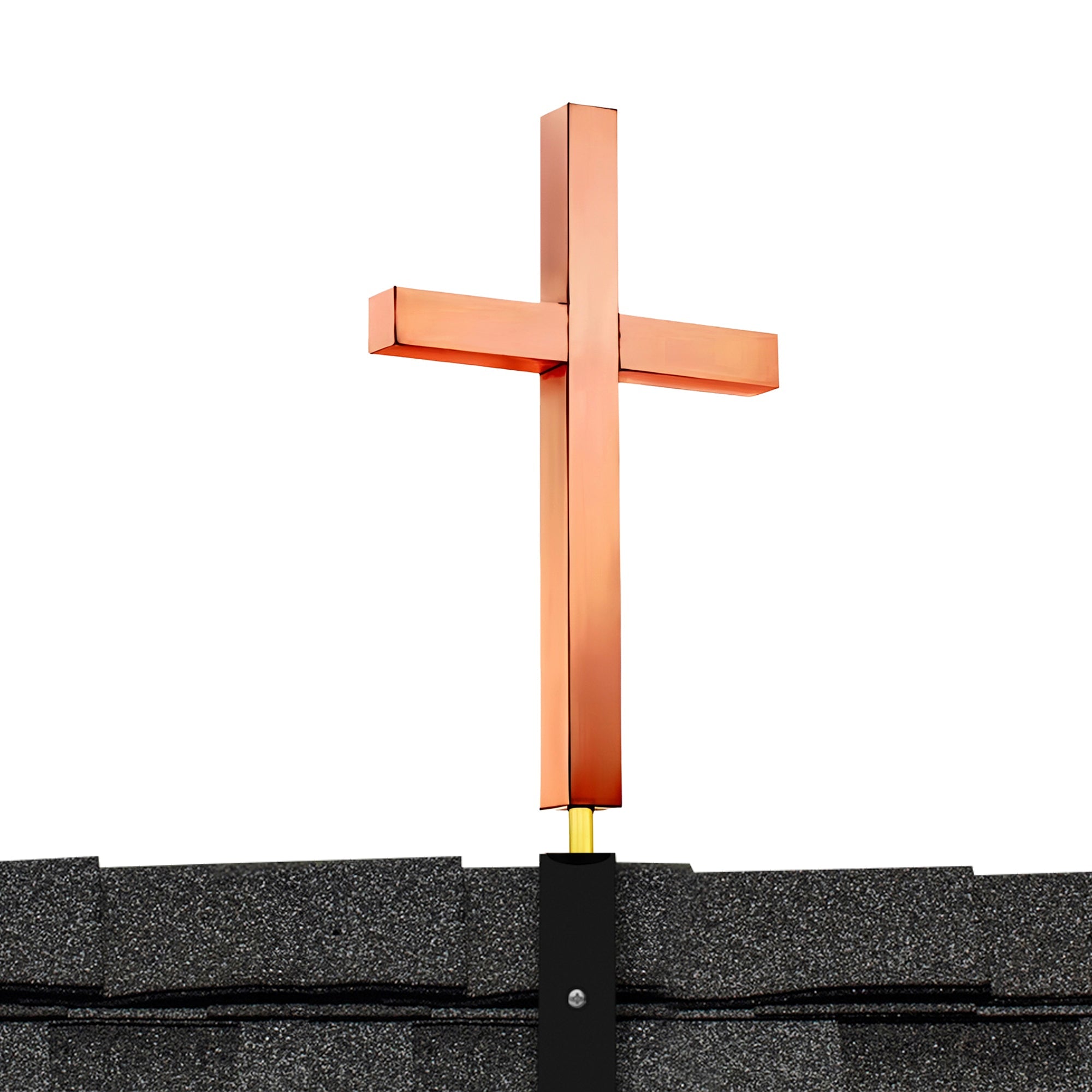 Good Directions Pure Copper Cross Finial - Elegant Outdoor & Indoor Decorative Accent for Fences, Gates, and Home Decor