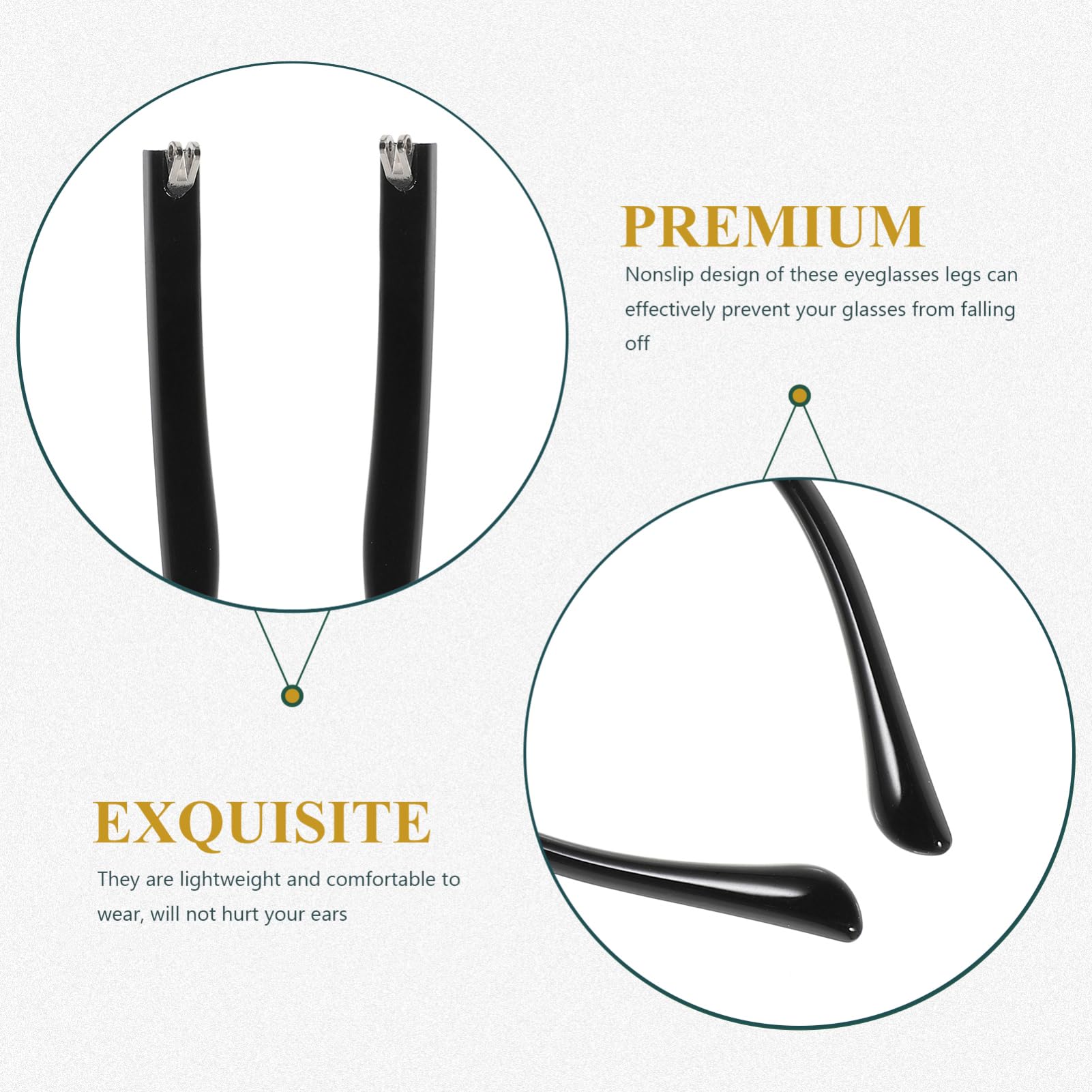 BUTIFULSIC Metal Glasses Repair Kit - 1 Pair Durable Glasses Temple Arms, Sunglasses Replacement Parts & Eyewear Accessories | Perfect for Broken Frames, DIY Fixes & Eyeglass Maintenance