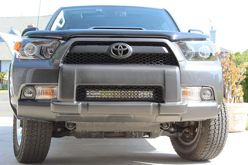 120W LED Light Bar with Behind Grille Mounts & Wiring Kit - Compatible with 2010-2013 Toyota 4Runner - Off-Road, Camping & Night Driving Lighting Upgrade