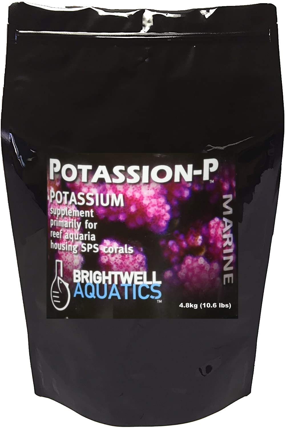 Brightwell Aquatics Potassion-P - Premium Potassium Supplement for SPS Corals in Reef Aquariums, 4.8kg (10.6lbs) - Enhance Coral Growth & Color in Saltwater Tanks