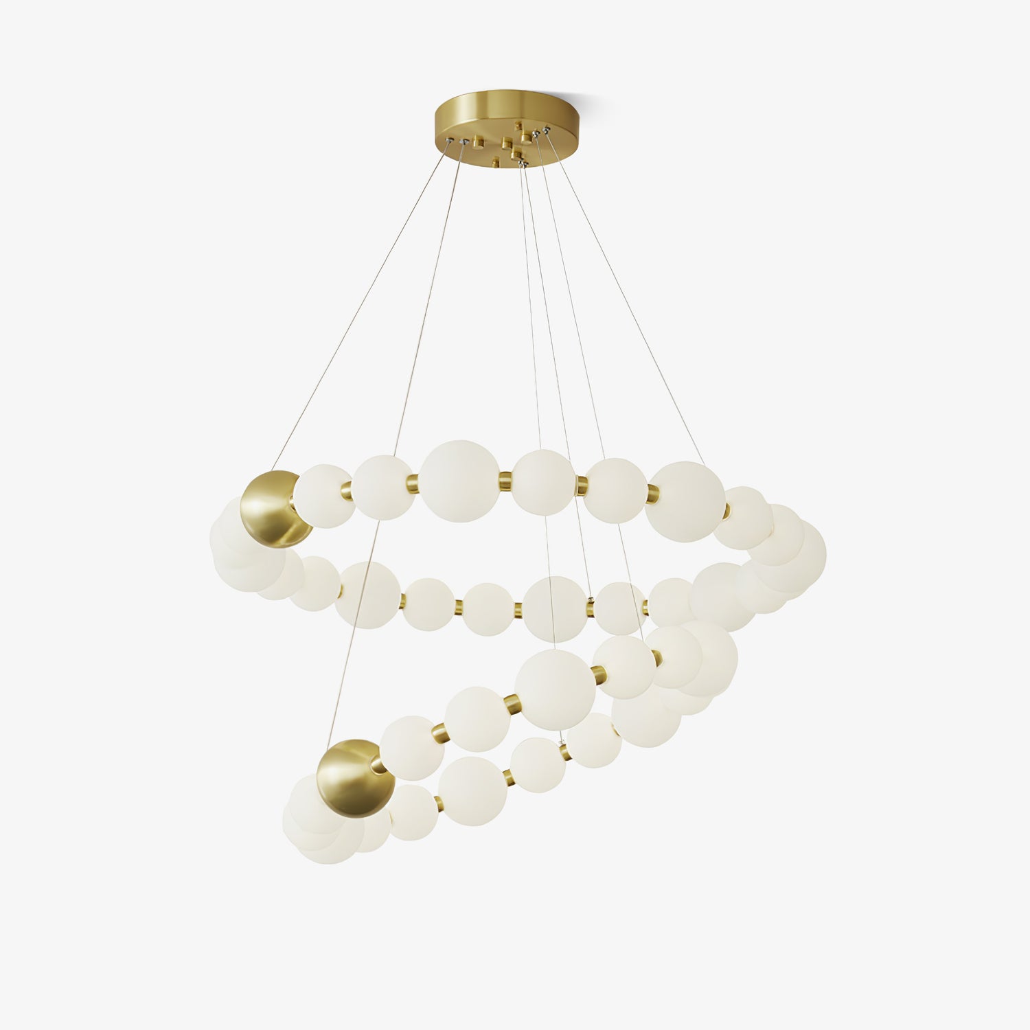 Elegant Acrylic Pearls Chandelier - Crystal-Like Ceiling Light Fixture for Dining Room, Bedroom & Living Room Decor