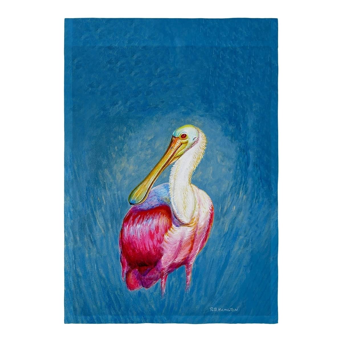 Betsy Drake FL1132 12.5 x 18 Inch Spoonbill Portrait Flag - Perfect for Home Decor, Outdoor Garden, and Coastal Themed Parties