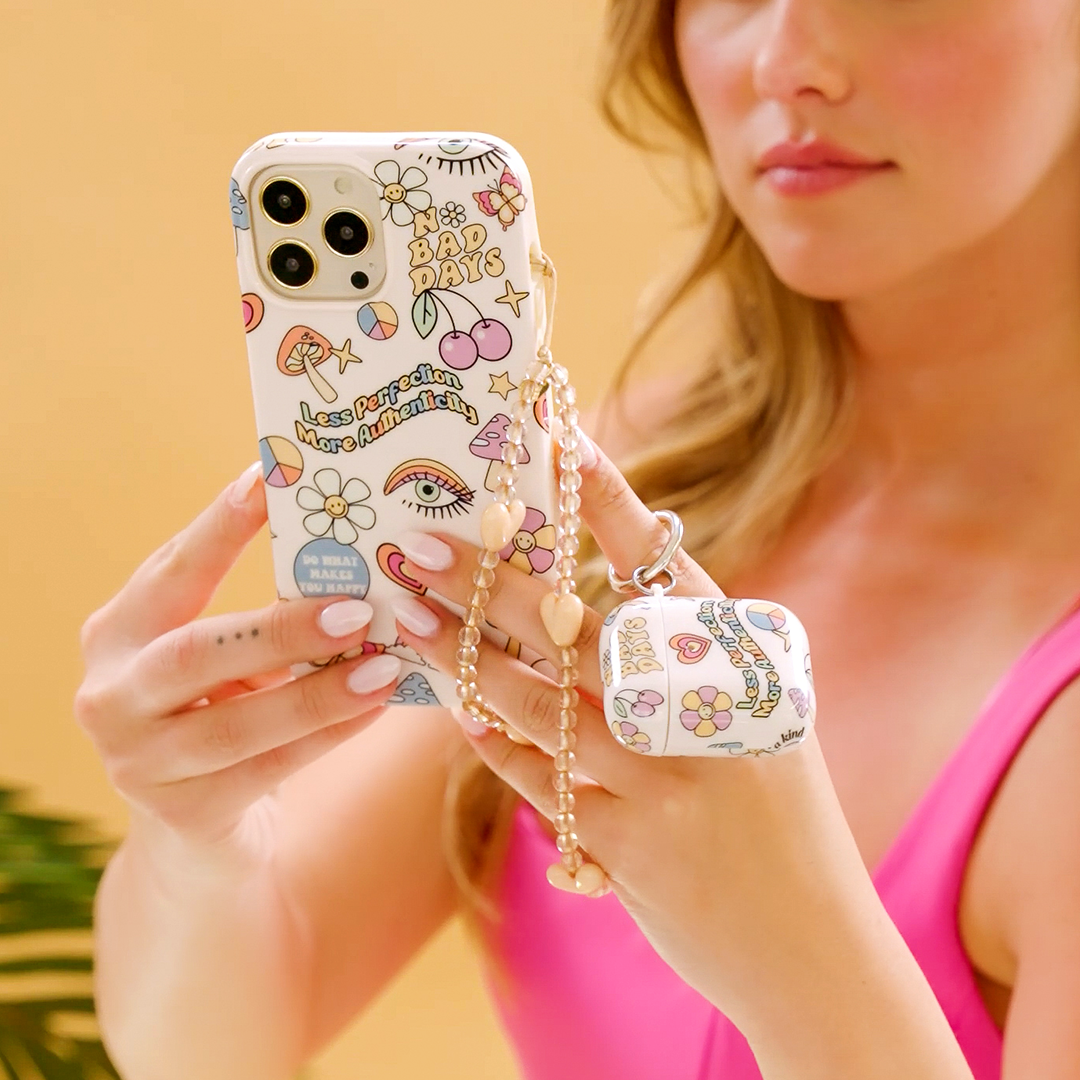 Good Vibes iPhone Case - Trendy Protective Cover for iPhone 12/13/14/15 Pro Max - Durable Shockproof Phone Case with Stylish Design - Perfect for Everyday Use, Travel & Outdoor Activities
