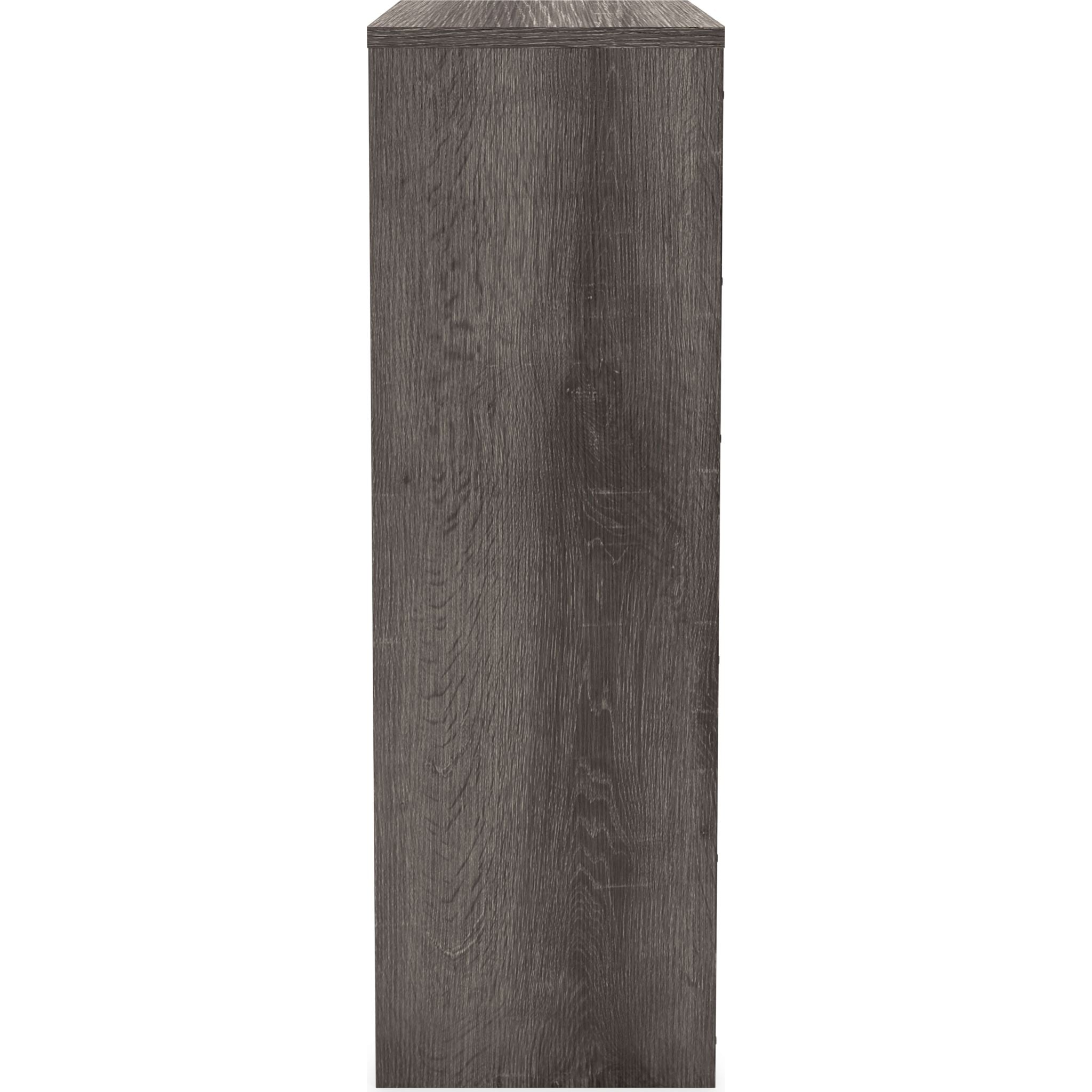 Arlenbry Medium Bookcase - 5-Shelf Storage Organizer, Modern Gray Bookshelf for Home & Office - Perfect for Living Room, Bedroom, or Study Room Organization
