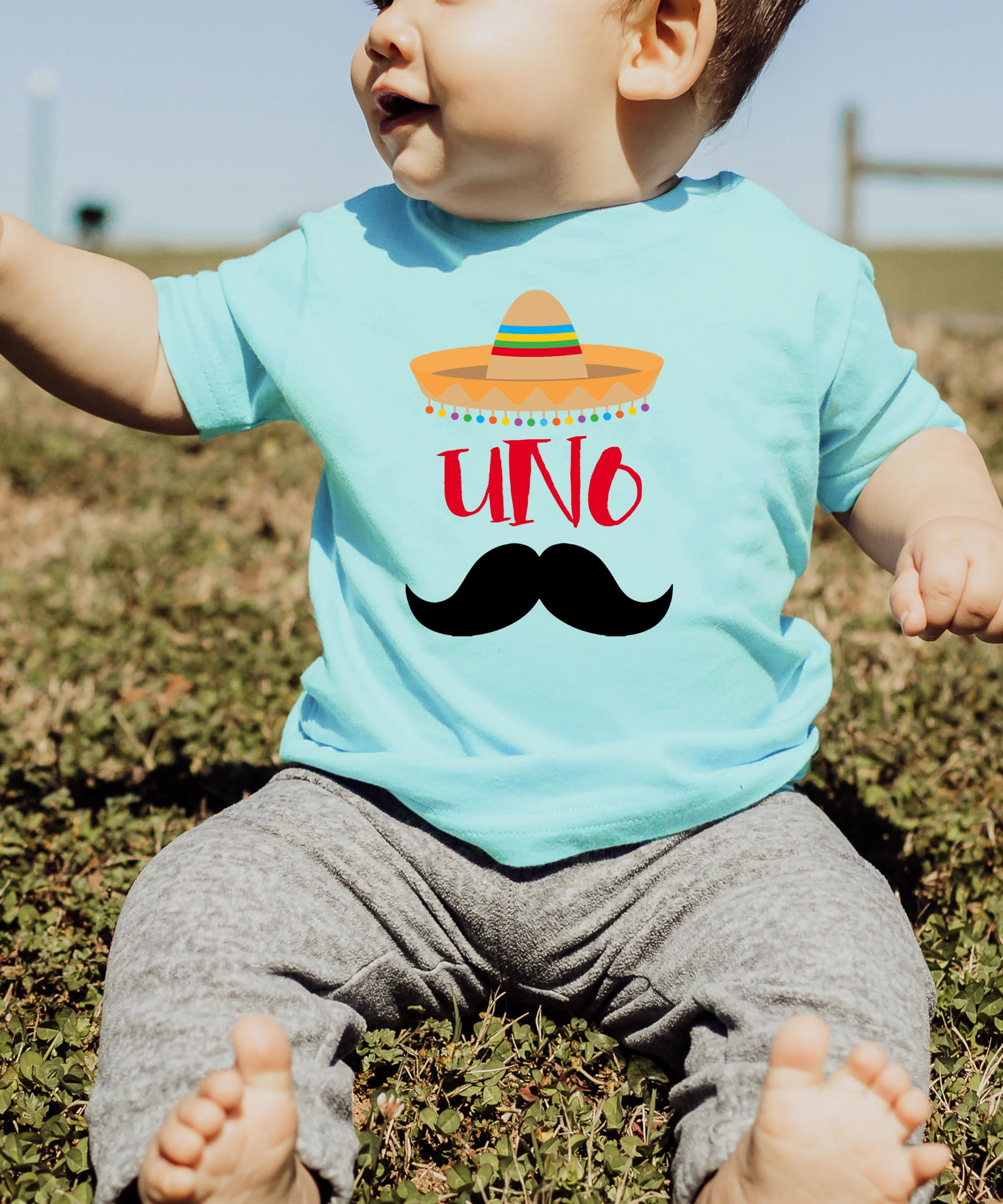 1st Birthday Uno Shirt - Fiesta Themed Sombrero & Mustache Outfit for Baby Boy | Perfect for First Birthday Parties, Photo Shoots & Celebrations