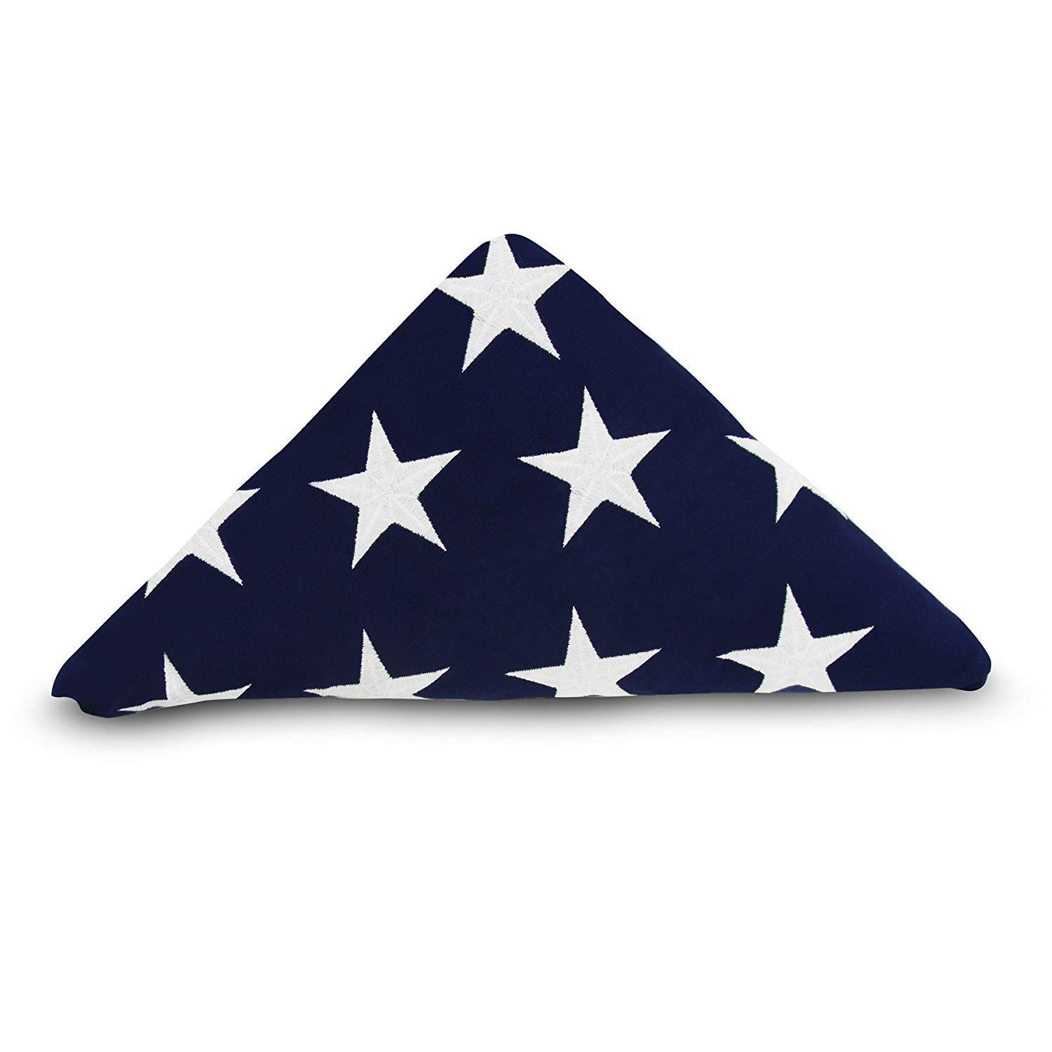 5x9.5 Ft Heavy Duty Cotton American US Flag - Embroidered Stars & Sewn Stripes for Veterans - Memorial Burial Casket Flag with 4 Rows Lock Stitching & Brass Grommets - Perfect for Military Funerals, Patriotic Displays & Memorial Services