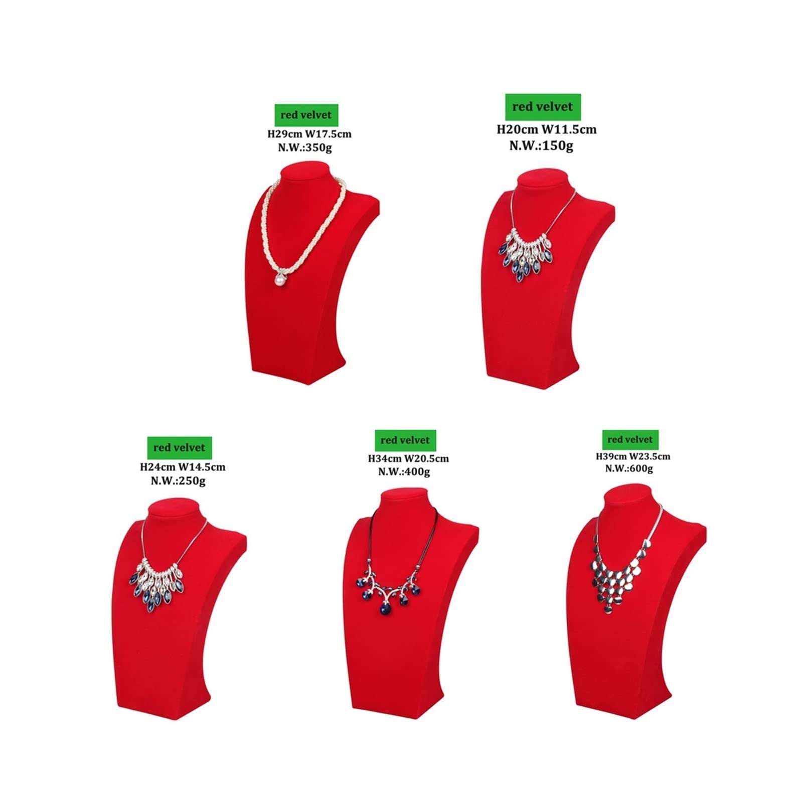 Jewelry Hanger Necklace Display Stand - 20cm Mannequin Bust Organizer for Necklaces, Pendants & Chains | Perfect for Jewelry Stores, Boutique Displays & Home Organization