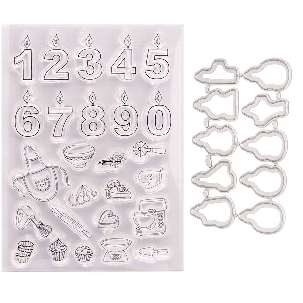 Clear Stamps for Card Making, DIY Scrapbooking, and Home Decor - Perfect for Handmade Greeting Cards, Journals, and Craft Projects (BAKEWARE)
