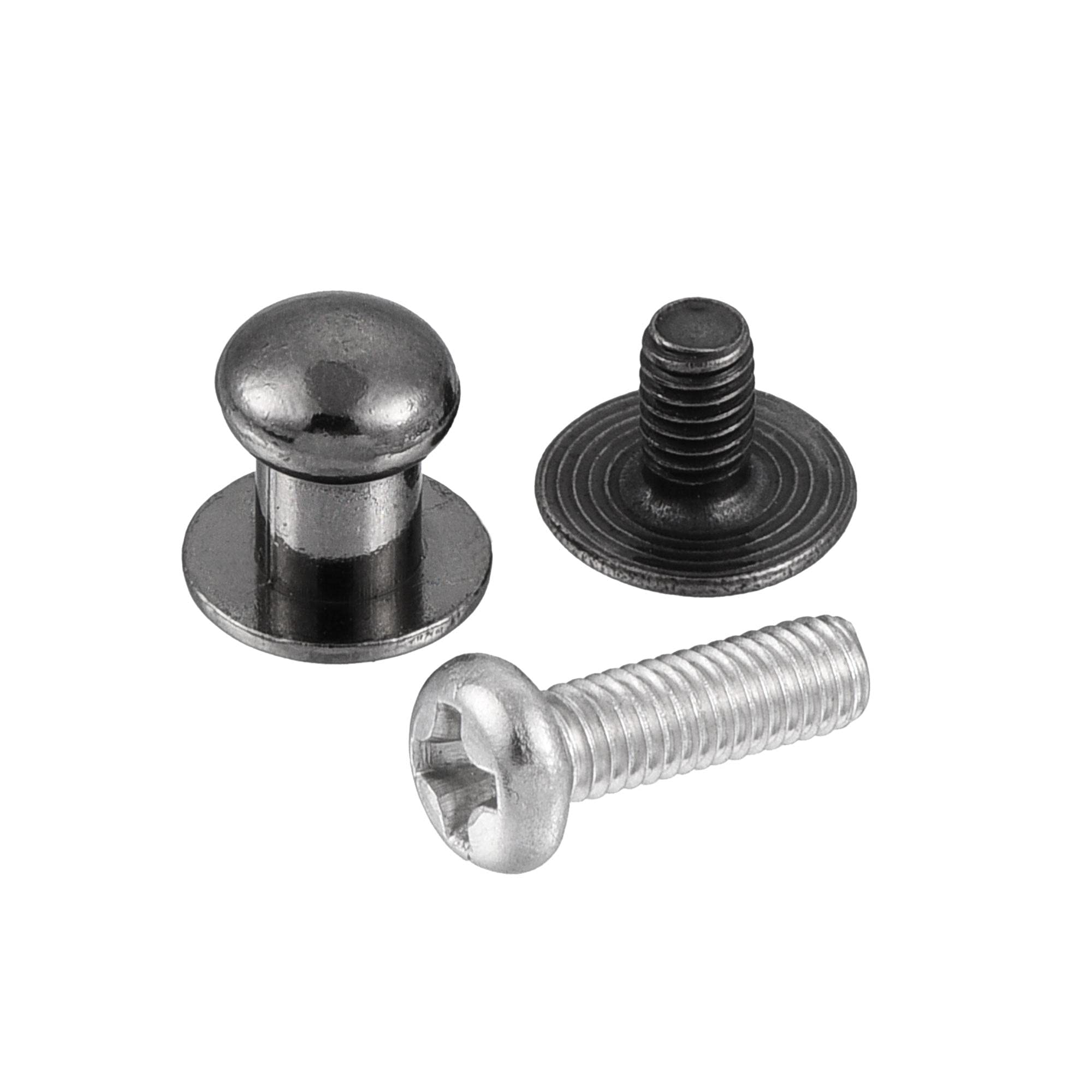 uxcell 6mm Black Zinc Alloy Round Knobs (12pcs) - Drawer Pulls & Cabinet Handles for Home Decor