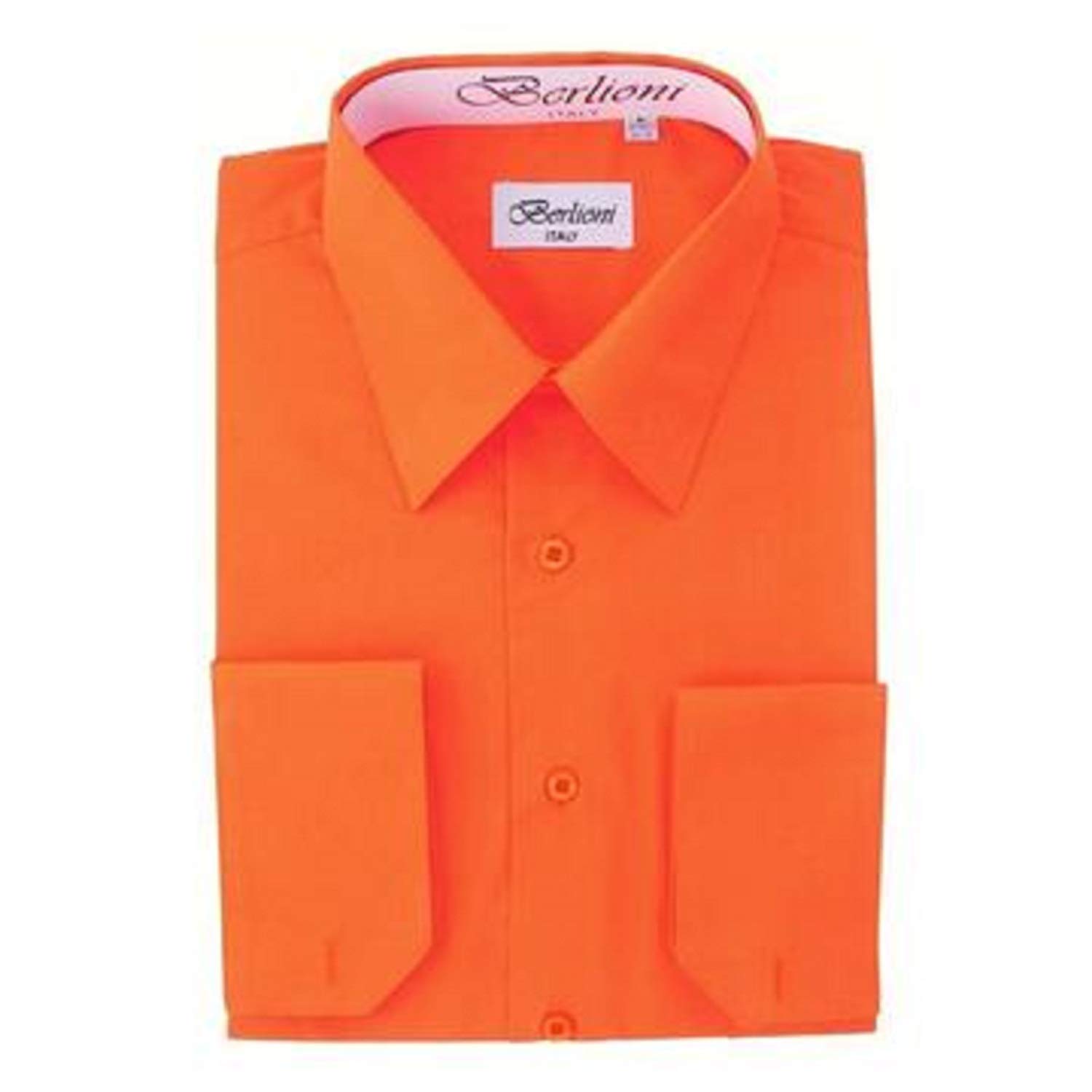 Berlioni Men's Green Solid Dress Shirt | Slim Fit Formal Business Shirt | Perfect for Office, Weddings & Special Occasions