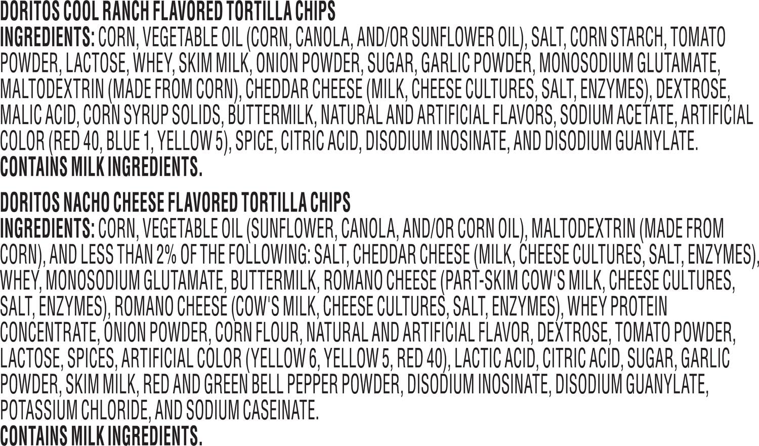 Frito-Lay Doritos Variety Pack - Nacho Cheese & Cool Ranch Flavored Corn Chips, 1oz Individual Bags (10 Pack) | Perfect for Parties, Snacking & Lunch Boxes