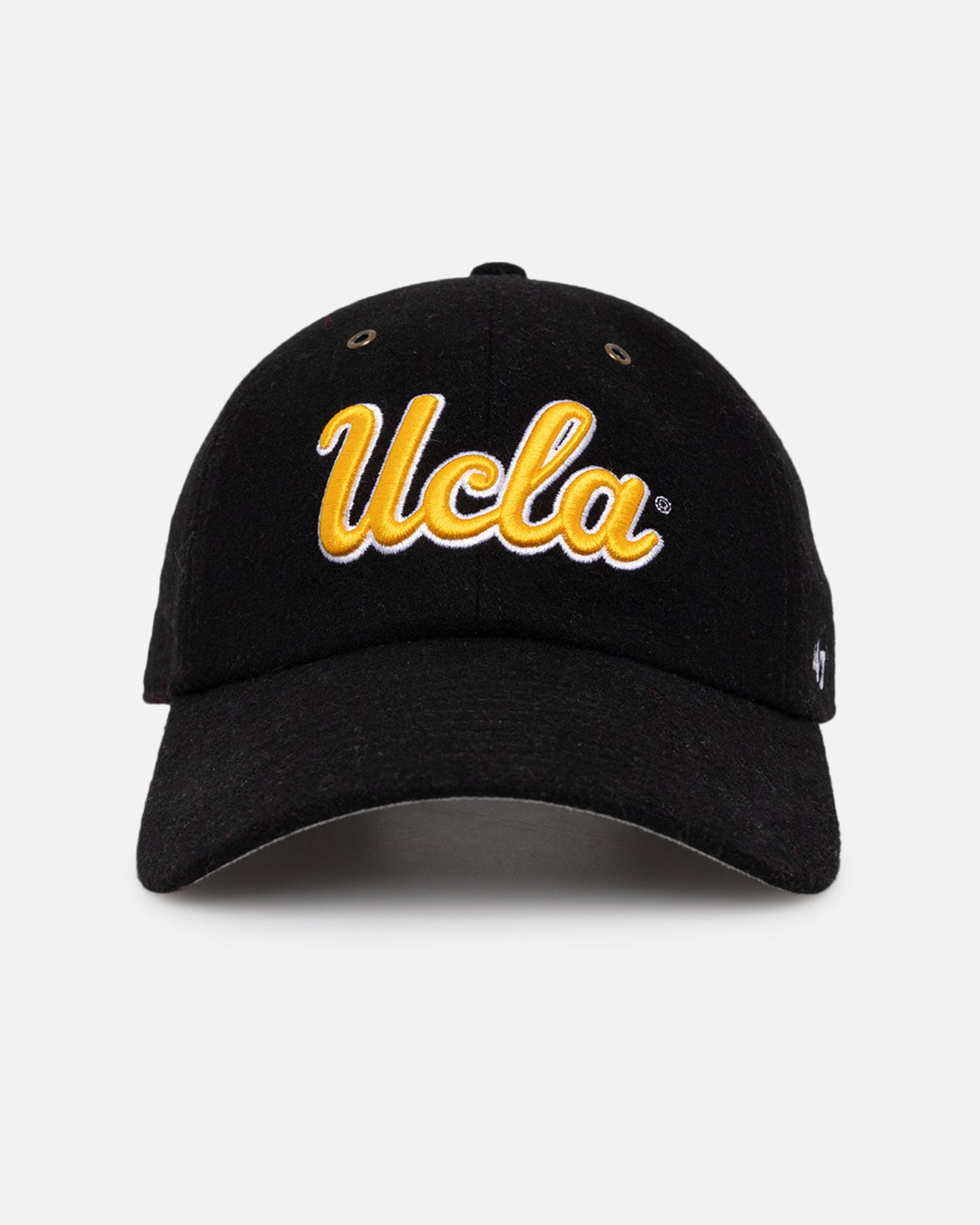 47 Brand UCLA Bruins Wooly Clean Up Strapback Black Hat - Adjustable Snapback for Men & Women - Perfect for Game Day, Tailgating, and College Fan Gear