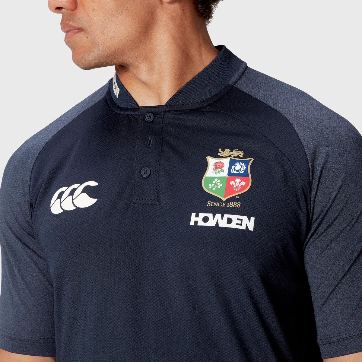 Canterbury British & Irish Lions Men's Performance Polyester Polo Shirt - Navy Blue Rugby Jersey for Training & Match Days