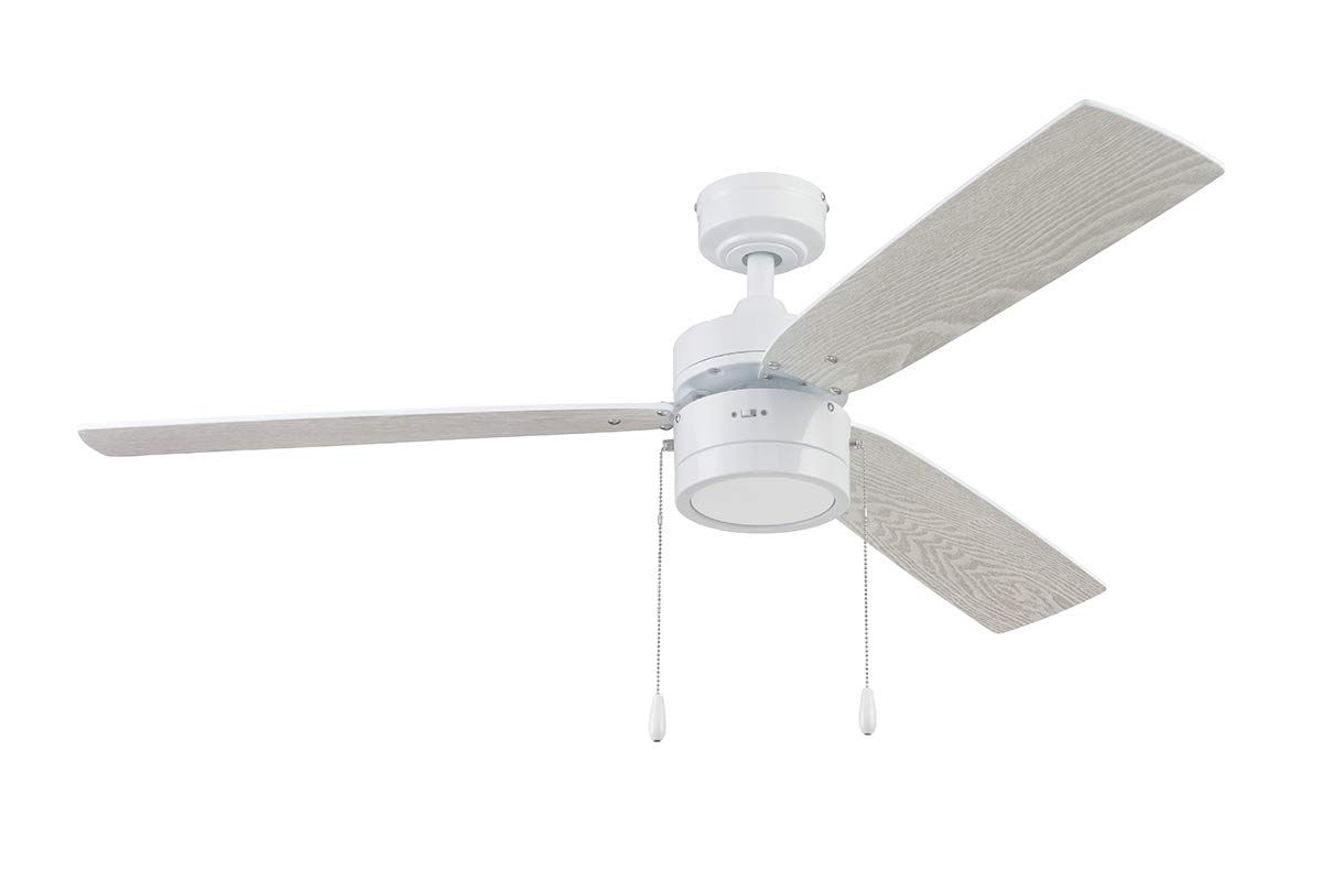 Portage Bay 51494 Madrona 52-Inch White Ceiling Fan with Light - Perfect for Bedroom, Living Room, and Outdoor Covered Patio