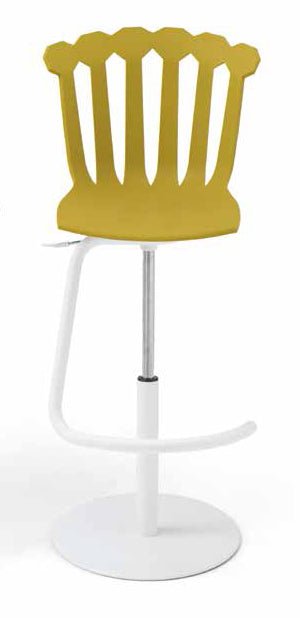 Green Esmeralda Gas Stool - Modern Bar Stool with Adjustable Height for Kitchen Island, Breakfast Nook & Outdoor Entertaining