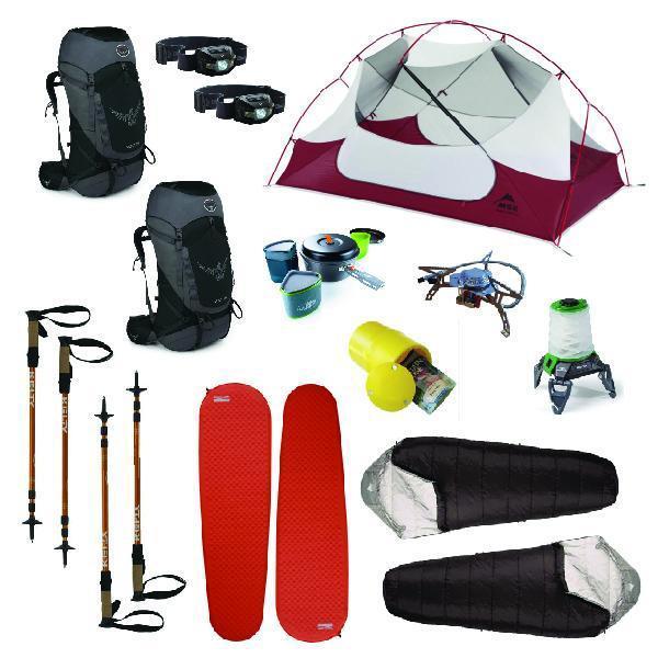2 Person Backpacking Tent & Gear Set - Lightweight Waterproof Camping Equipment for Couples Hiking Adventures | Perfect for Weekend Getaways & Outdoor Exploration