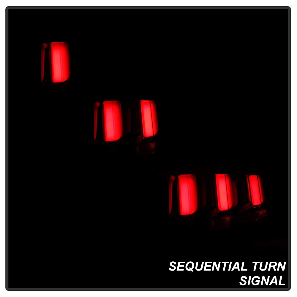 2010-2012 Ford Mustang Sequential LED Tail Lights - Smoked Black Style for Enhanced Visibility & Style | Perfect for Night Driving & Car Shows
