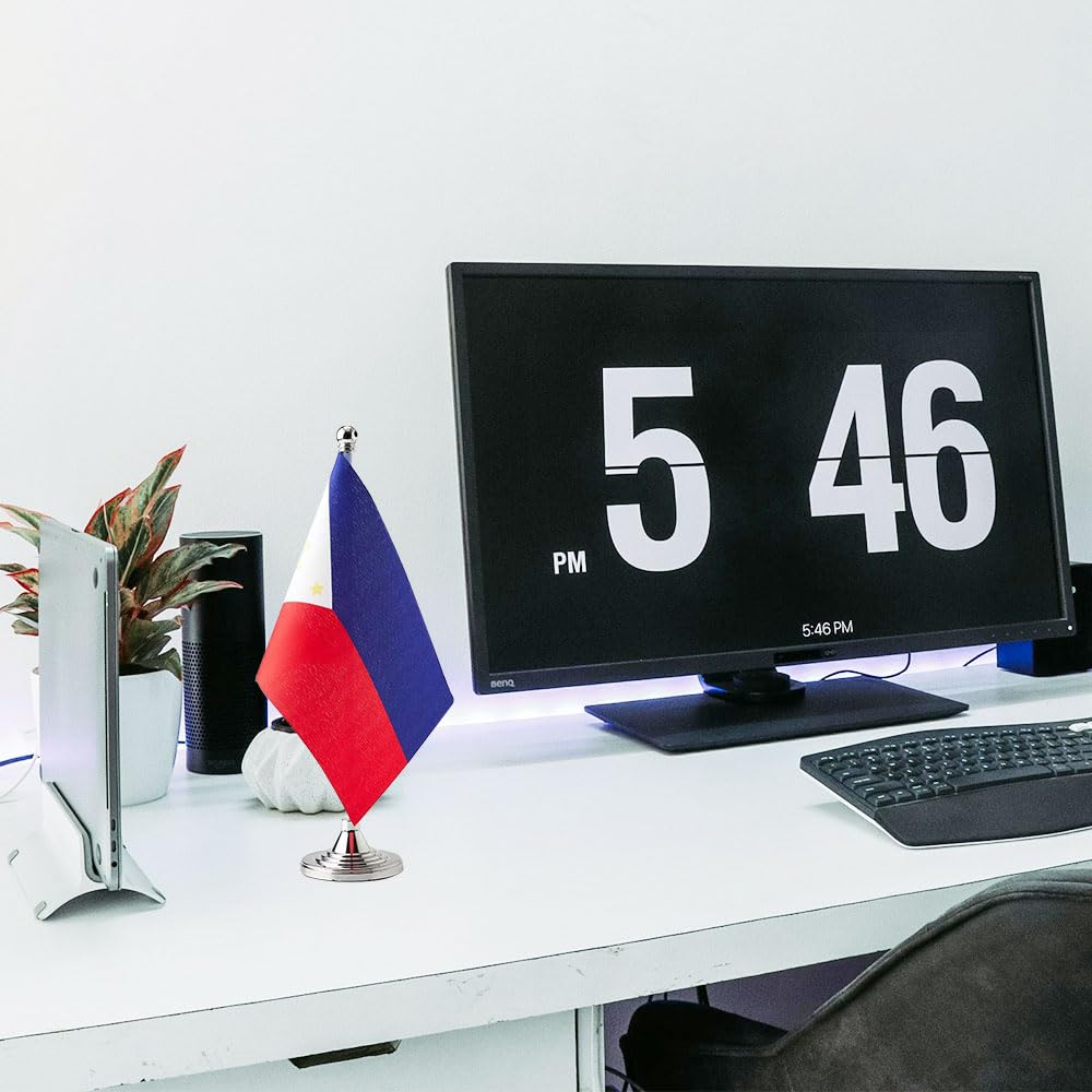 Philippines Flag - Filipino Mini Desk Flags for Office & Home Decor - Perfect for Independence Day, Cultural Events & National Pride Displays