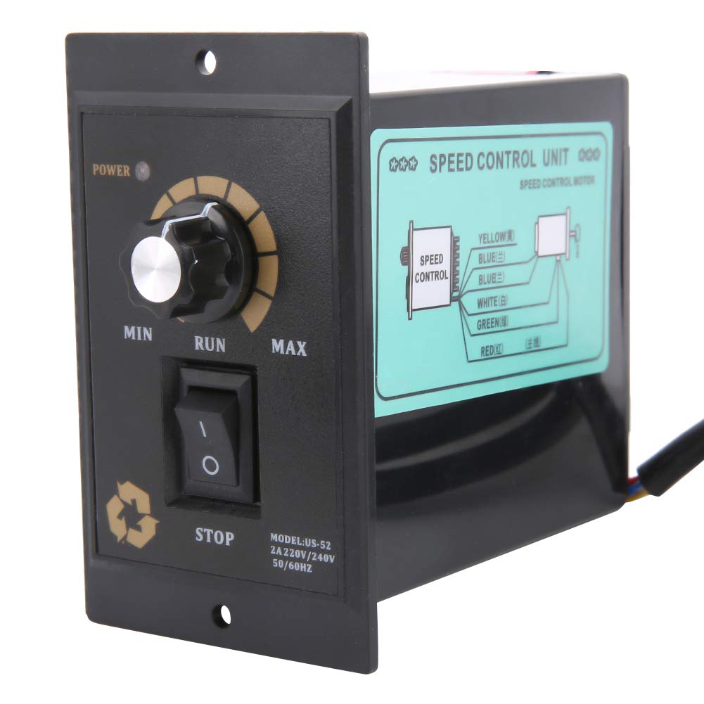 500W AC Motor Speed Controller 220V-240V, 50/60Hz, 300W-500W Adjustable Electric Motor Regulator for Fans, Pumps, Conveyors & Power Tools - Home & Industrial Use