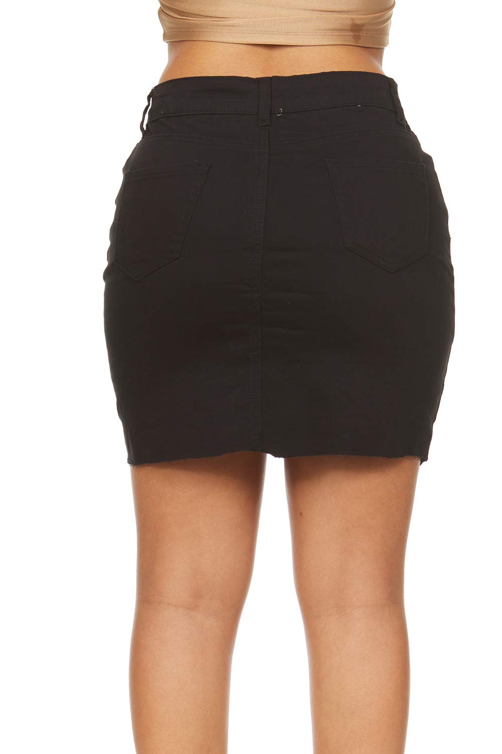 YDX Women's High Waisted Stretch Denim Skirt - Smart Jeans Style, Super Comfortable & Flattering Fit - Perfect for Work, Casual Outings & Date Nights