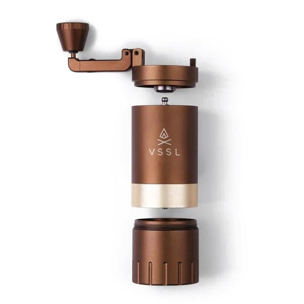 Premium VSSL Java G Manual Coffee Grinder - Portable Hand Crank Burr Mill for Espresso, French Press & Pour Over - Perfect for Camping, Travel & Home Brewing