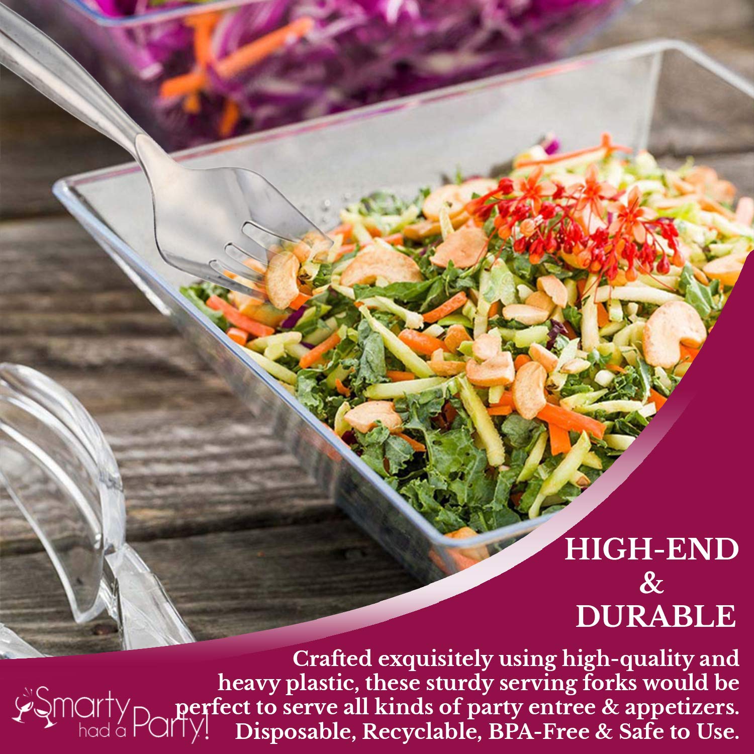 Disposable Plastic Serving Forks - 150 Pack Silver Flatware Set for Wedding, Birthday Party, Catering & Events | Durable Dinnerware for Buffets, BBQs, Picnics & Outdoor Dining