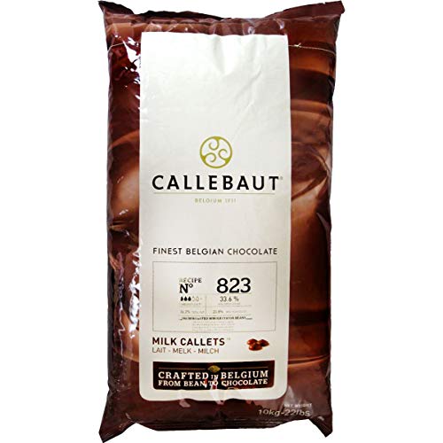 Barry Callebaut Milk Chocolate Callets 22 lb (823NV-595) - Premium Baking Chocolate for Desserts, Pastries & Hot Cocoa - Includes Cacaoholic Scooper for Easy Measuring