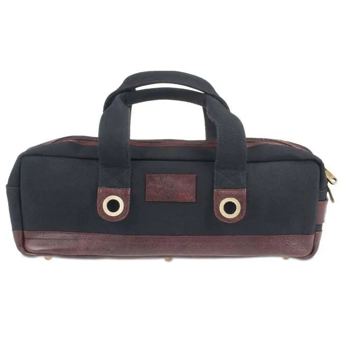 Boldric Chef Carryall Tote Bag - Green Canvas with Brown Leather Trim - Durable & Stylish for Kitchen, Grocery Shopping & Travel